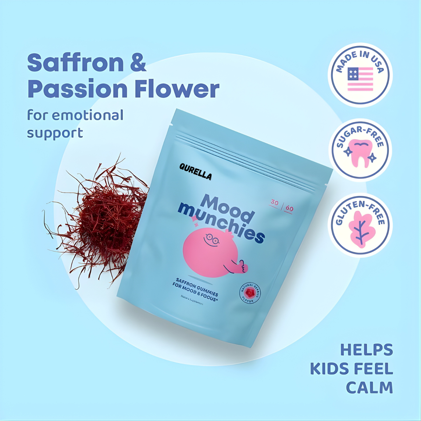 Qurella™ Saffron Gummies – Plant-Based For Kids